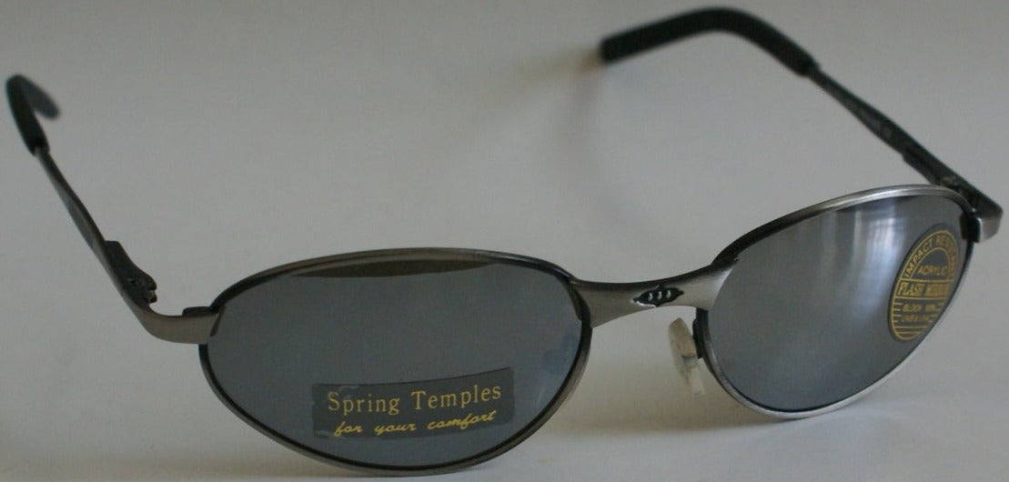 NWT True Vintage 90's Sports wrap around Metal frame (Spoon like) style w/ smoke mirror lens sunglasses